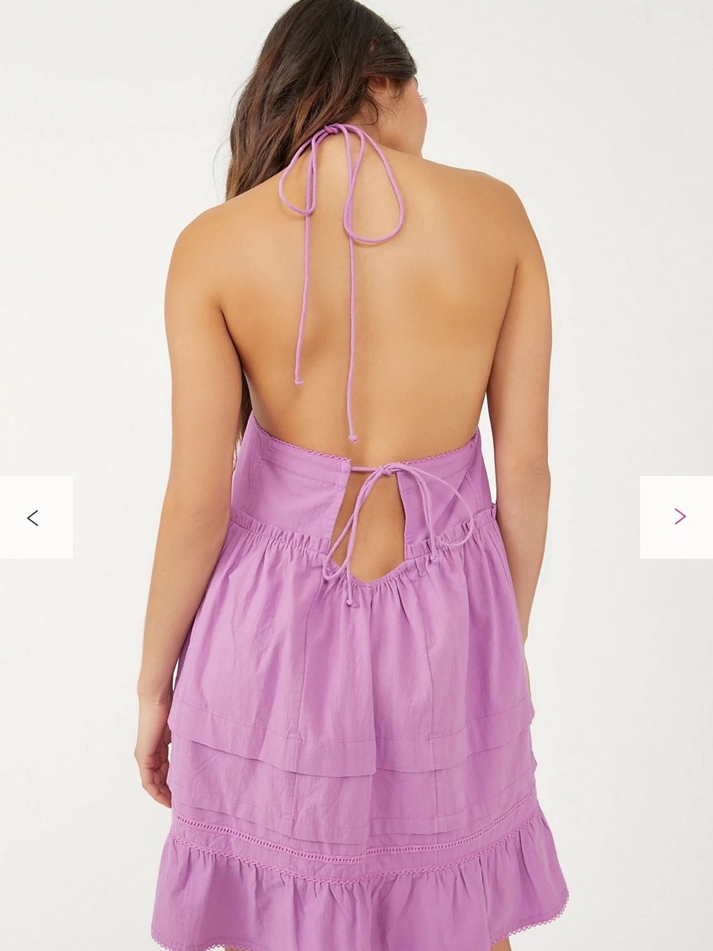 ⚡️Free People Desert Days Lilac Halter Button-Front Summer Dress - Picture 2 of 7